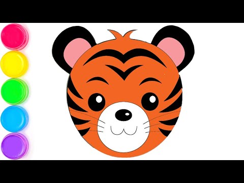 Тигр Символ 2022 Года  Рисунки  Раскраски Малышам | Tiger Symbol 2022 Coloring Pages For Kids