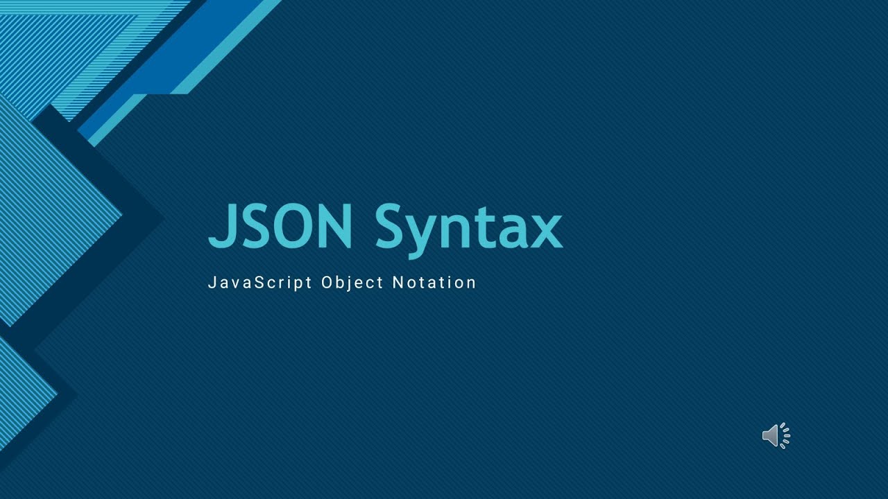 Understanding the JSON Syntax - YouTube