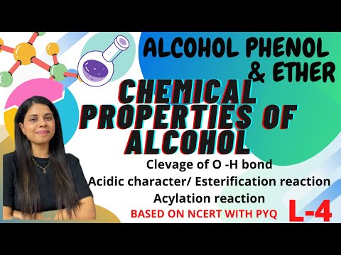 4. Chemical properties of Alcohol (Clevage of O-H bond) | Alcohol phenol & Ether | by Saloni mam |