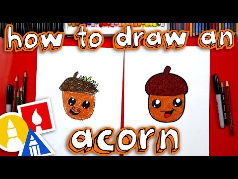 Video: How To Draw An Acorn