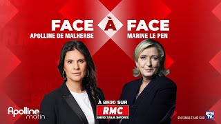 ???? EN DIRECT - Marine Le Pen invitée de RMC