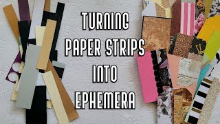 Using Strips of Paper to Make Ephemera for Journals - No Buy, No Dye Create on the Fly