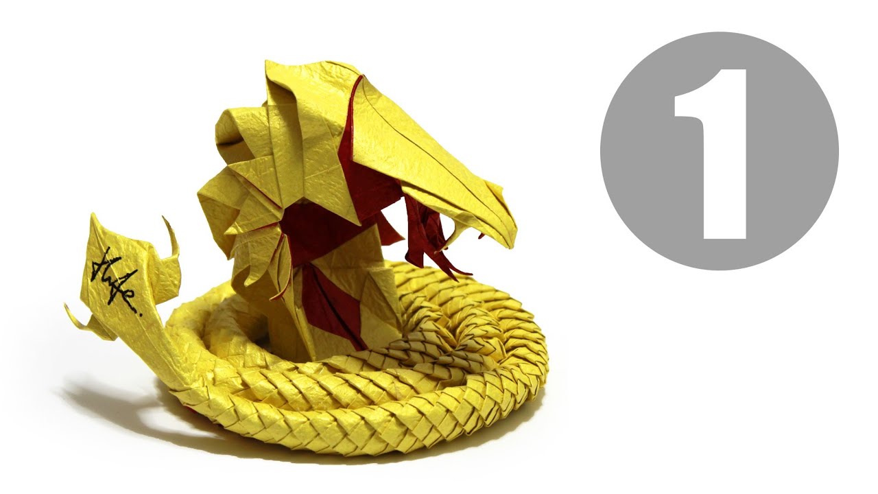 Part1/5 How to fold Origami Devil Cobra / Hell Cobra 摺紙魔鬼眼鏡蛇教學 YouTube