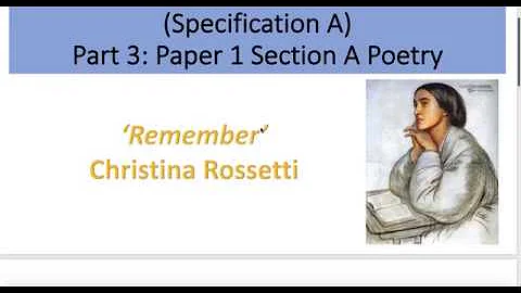 Analysis of 'Remember' by Christina Rossetti