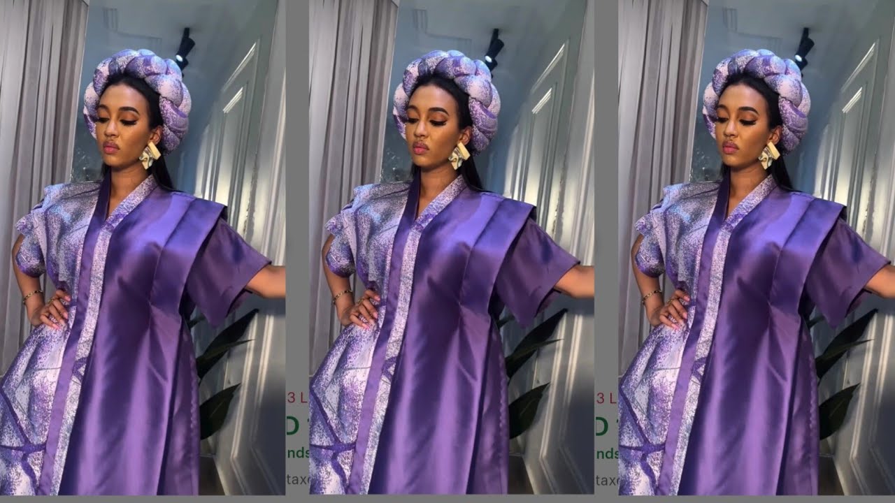 DIY DOUBLE PLEATED SHOULDER BUBU DRESS [AGBADA DRESS] WITH COLLAR