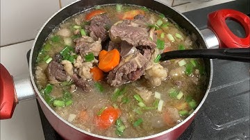 Sop Tulang Iga Sapi kuahnya gurih banget bikinnya sangat mudah