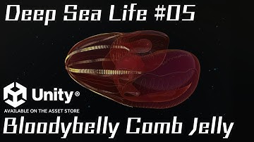UNITY ASSET : DEEP SEA LIFE #05 Bloodybelly Comb Jelly  /  UNITYアセット 深海生物シリーズ05 アカカブトクラゲ