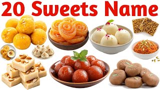 मिठाइयों के नाम | 20 Sweets Name for Kids | Learn Sweet Desserts in English with Pictures & Sound