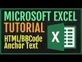 Excel Tutorial: Create HTML & BBCode Anchor Text Functions