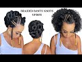 🔥QUICK & EASY HAIRSTYLE ON NATURAL HAIR /BRAIDED BANTU KNOT /IN 30 Mins /Protective Style / Tupo1
