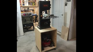 make a rolling band saw cart 22"W x 21"L x 25" H.