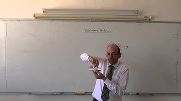 Synchronous Machines: Principle of operation of the synchronous motor, 18/5/2014