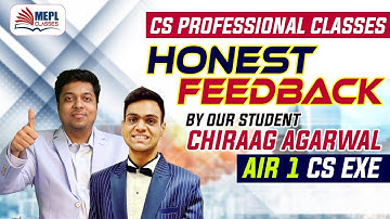 CS Professional Classes- Honest Feedback By CS Exe AIR 1|Mohit Agarwal