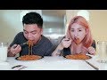 NUCLEAR FIRE NOODLE CHALLENGE || Samyang 2x spicy ramen (ft. Renz)