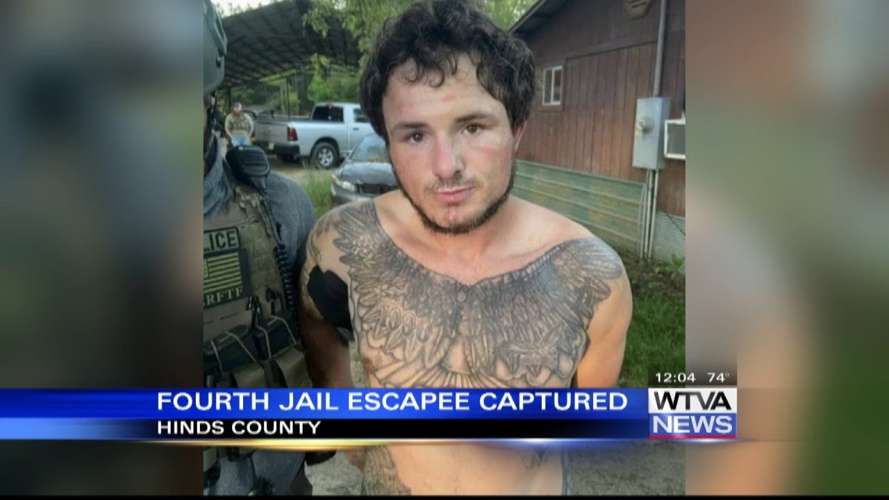 Fourth jail escapee captured Thursday morning in Crystal Springs - YouTube