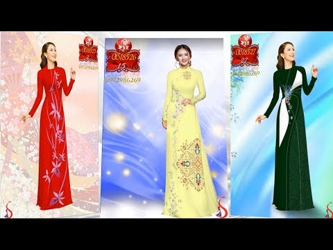 6 KIỂU ÁO DÀI VIỆT NAM ĐẸP DUYÊN DÁNG & THỜI TRANG TRONG VIDEO 1097 💘 Vải Áo Dài S