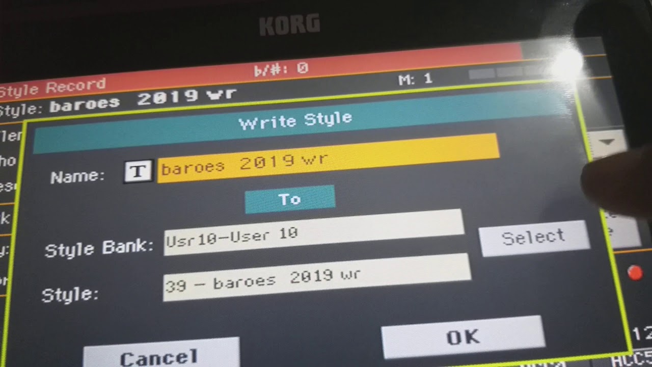 Gravar introd no korg usando tudo que tá gravado no ritimo