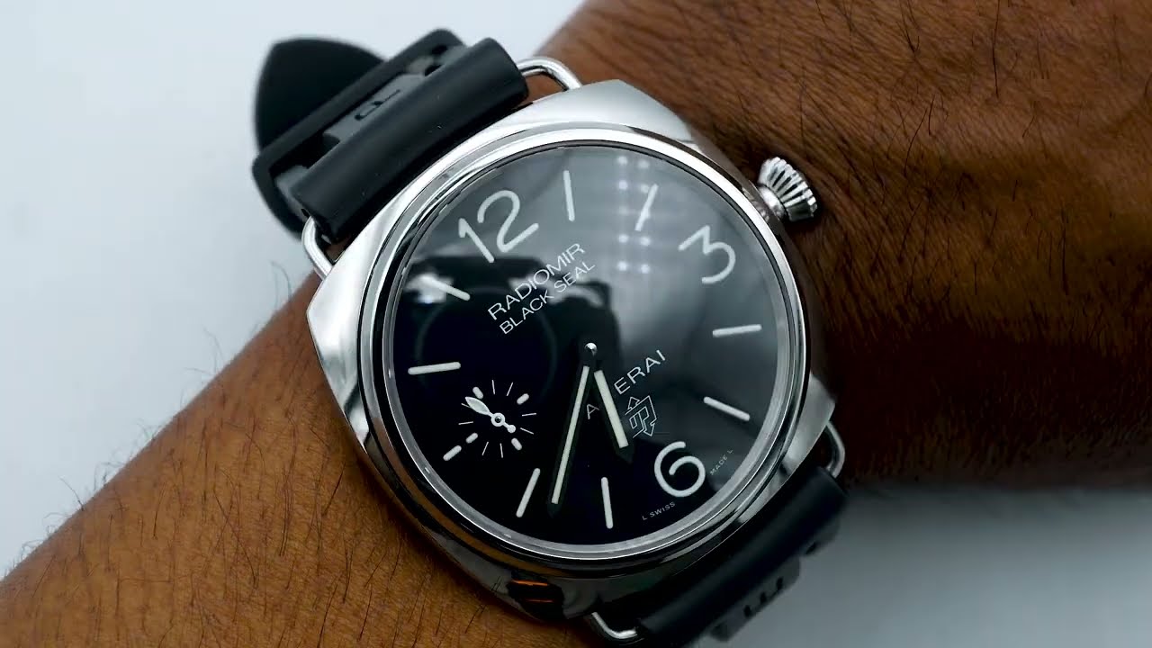 Panerai PAM 00380 Radiomir Black Seal Black Dial Stainless Steel Rubber Strap Complete Set 2016