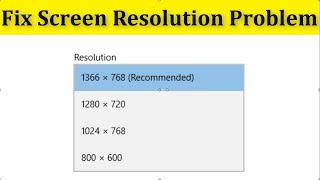 How To Fix Screen Resolution Problem Windows 10 ||  Bad Screen Resolution Windows 10