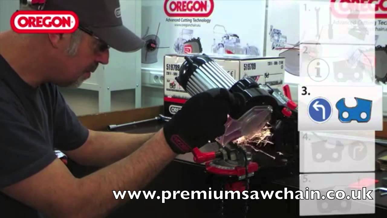 Oregon 519789 X Chain Grinder demo - YouTube