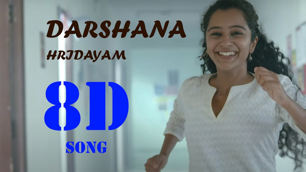 Darshana   8D song  Bass boosted  Hridayam  Pranav  Vineeth  Hesham  Use Headphones