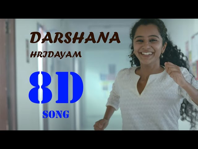 Darshana - 8D song | Bass boosted | Hridayam | Pranav | Vineeth | Hesham | Use Headphones class=