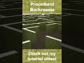 Procedural Backrooms Algorithm #Shorts