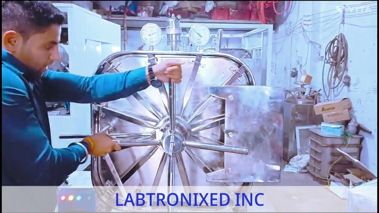 Horizontal Autoclave Sterilization Process ! Autoclave Demo in Hindi 