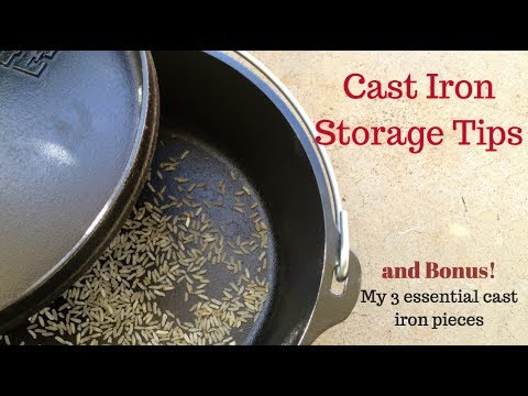 Cast Iron Storage Tips plus My 3 Essential Cast Iron Pieces 