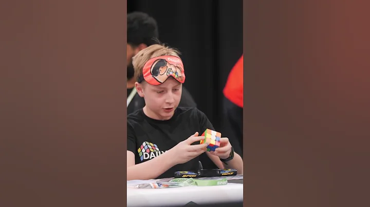 Fastest time to solve a 3x3x3 puzzle cube blindfolded - 12.10 seconds by Charlie Eggins 🇦🇺