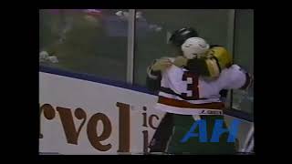 NHL Oct. 12, 1991 New Jersey Devils v Pittsburgh Penguins (R) Ken Daneyko v Grant Jennings