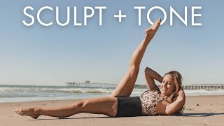 40 MIN FULL BODY PILATES | SCULPT + TONE (At Home Workout, No Equipment) screenshot 3