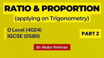 Ratio and proportion by applying trigonometry Part 2 || O Level (4024)|| IGCSE (0580)