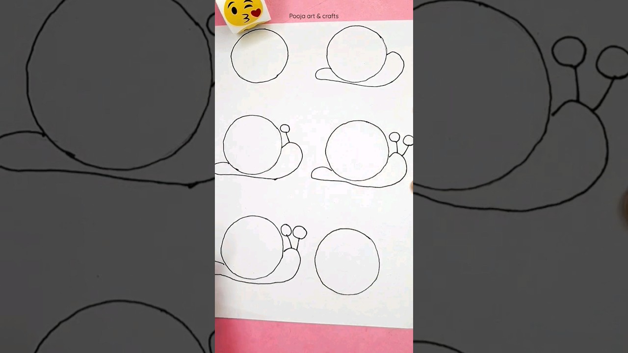 how to draw snell 🐌🐚 | 