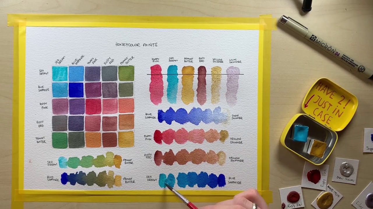 Colour mixing | HONEYCOLOR PAINTS handmade watercolor