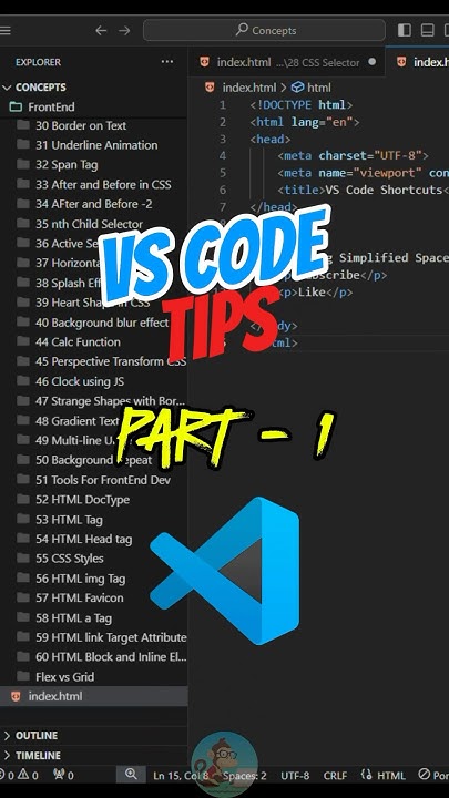 VS Code Tips Part - 1 | #tutorial #vscode #tips #tricks # ...