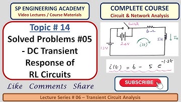 14 Solved Problems #05   DC Transient Response of RL Circuits