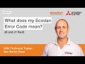 What does my Ecodan Error Code mean? J0 or J1 fault