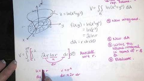 81. Double Integrals in Polar Coordinates - Part 3 - More Examples, Volume in Polar Coordinates