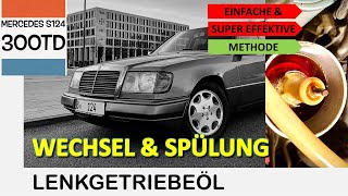 : W124 Lenkgetriebe. Sehr einfache und super effektive Methode f"ur den "Olwechsel und die Systemsp"ulung