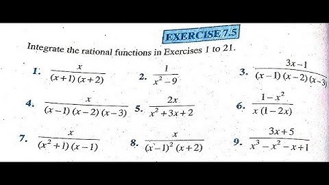 CLASS 12 NCERT MATH  CHAPTER 7 EXERCISE 7.5 INTEGRALS Q7 SOLUTION ||INTEGRATION BY PARTIAL FRACTION|