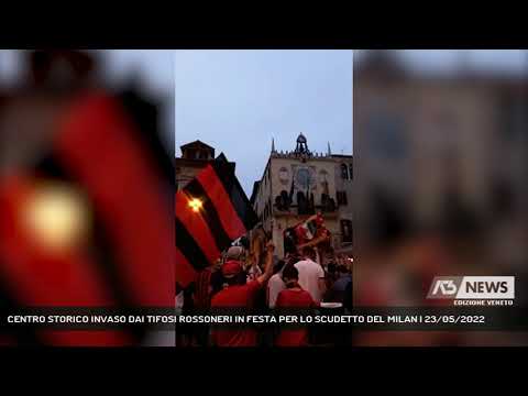 CENTRO STORICO INVASO DAI TIFOSI ROSSONERI IN FESTA PER LO SCUDETTO DEL MILAN | 23/05/2022