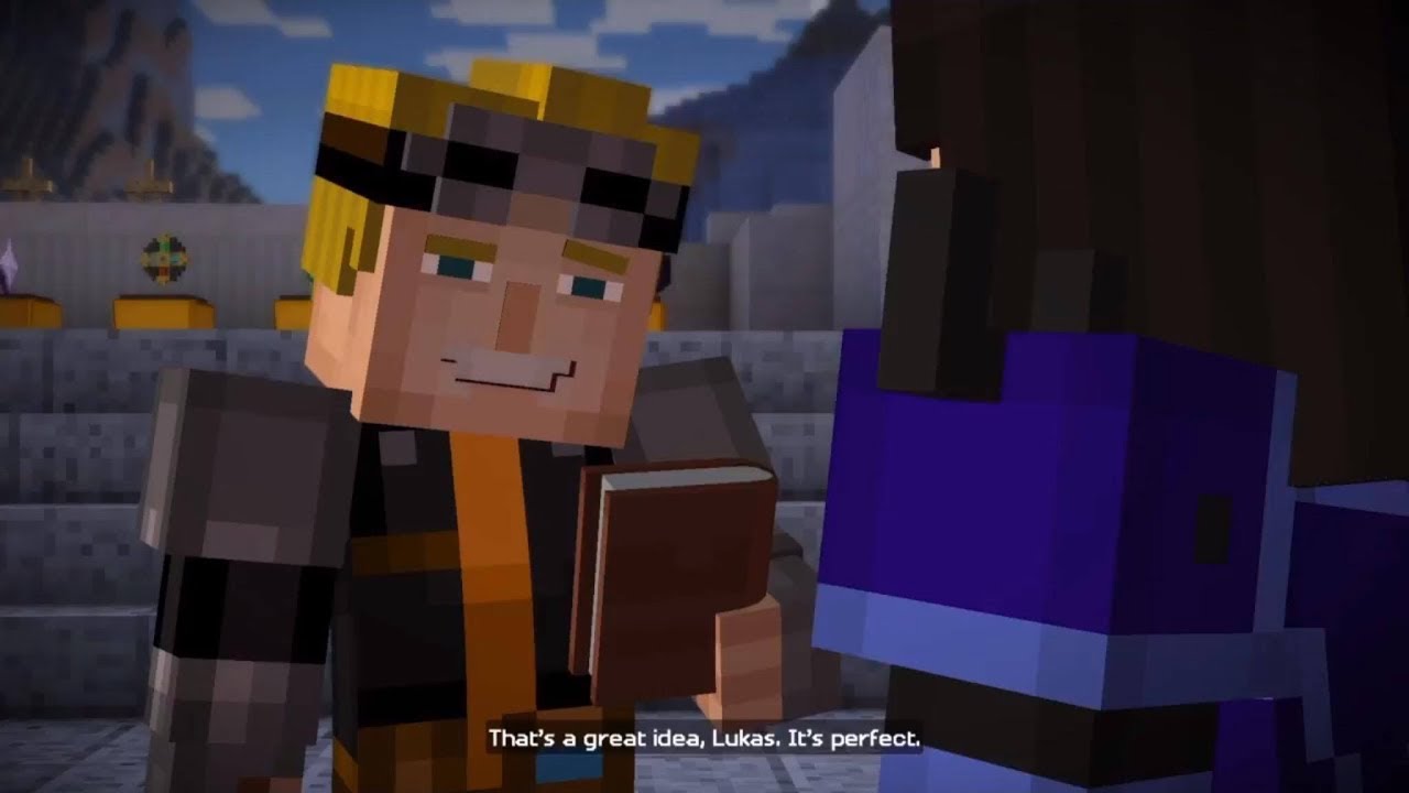 Minecraft Story Mode Episode 8 Lukas X Jesse (Romantic & Cute scenes) -...