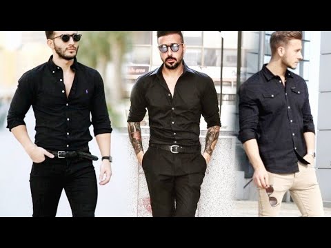 Black Formal Trousers with shirt For Men  Black Formal pants with shirt  for men