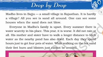 Class: III E. V. S.  Chapter:  20 Drop by Drop