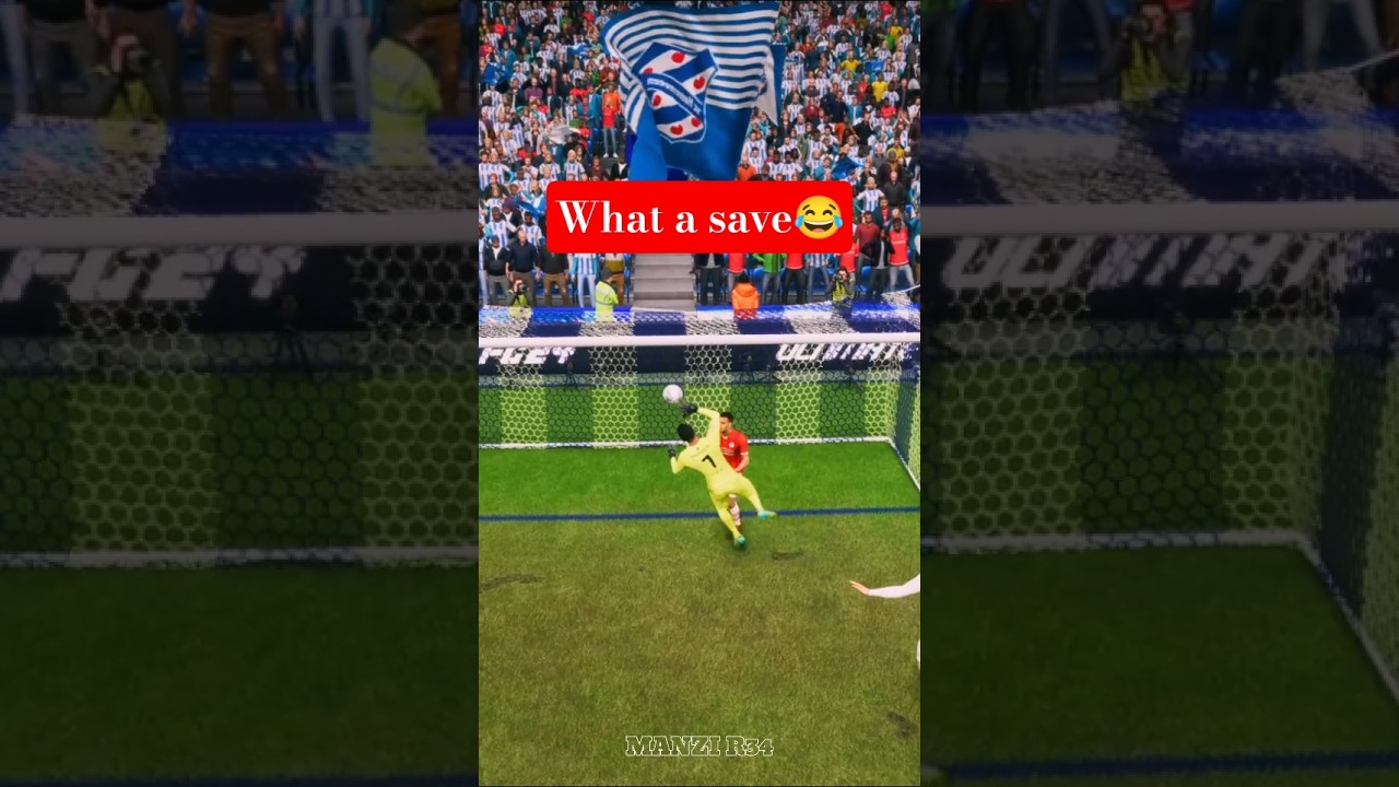 is he really try to catch the ball?🤣 #fc24 #eafc24 #football #careermode #shorts