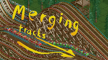 RCT2 - Dueling merging roller coaster