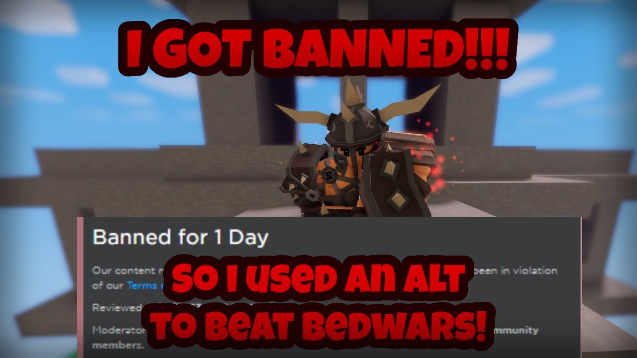 I got BANNED so I used an ALT to BEAT BEDWARS! - YouTube