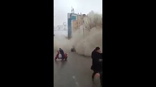 فيديو مرعب.. لحظة انهيار مبنى في أورفا في تركيا