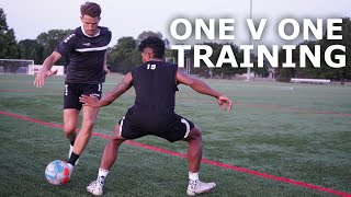 How To Improve One V One Dribbling | 1 V 1 & Finishing Training Session For Footballers